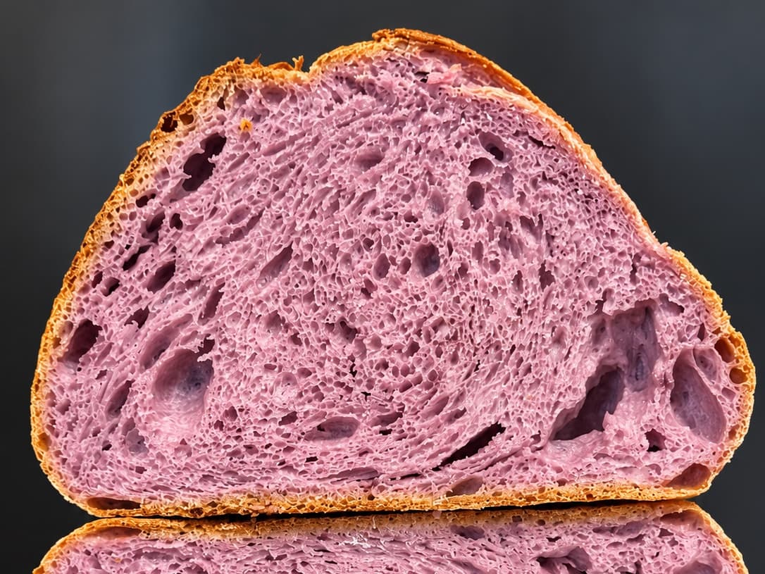 Purple yam and poppy seeds sourdough